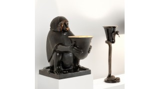 Sculptura Eichholtz, Art Deco Monkey -106931